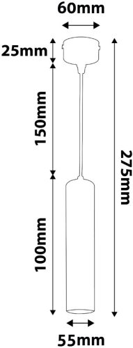 Avide Függeszték GU10 Lámpatest Kerek Fekete 100mm