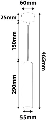 Avide Függeszték GU10 Lámpatest Kerek Fehér 290mm