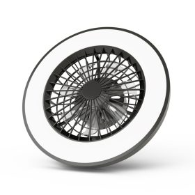   Avide Mennyezeti lámpa ventilátorral Whitney fekete, 2x24W+15W motor, távirányítóval