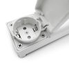 Avide LED Tükörvilágító Lámpa Hálózati Csatlakozó Aljzattal Szögletes Fehér Alu 665mm NW 4000K 15W IP44
