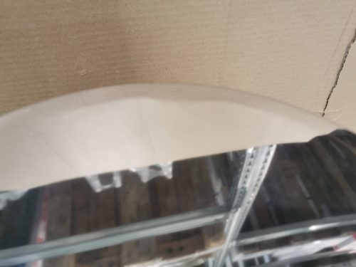 ENYHÉN SÉRÜLT Rozsdamentes acél pedálos szemetes, kivehető műanyag vödörrel, 30L, fényes