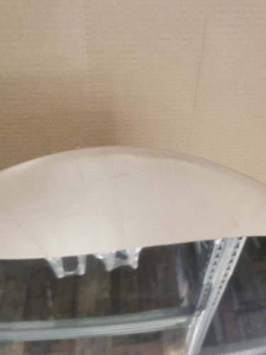 ENYHÉN SÉRÜLT Rozsdamentes acél pedálos szemetes, kivehető műanyag vödörrel, 30L, fényes