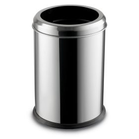   Fedél nélküli, rozsdamentes acél szemetes kuka, 5 L, 18x26cm, fényes 430SS