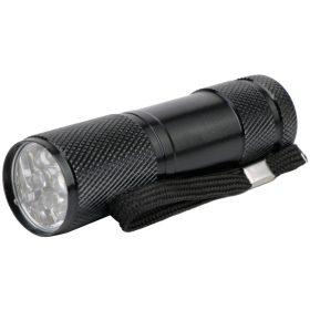 Entac Elemlámpa 1W 9LED ALU Fekete 3xAAA nt.