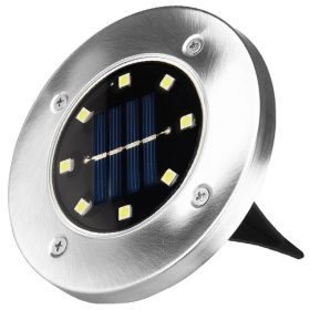   Entac Kerti Szolár Lámpa 100mm Műanyag 8 LED taposólámpa 