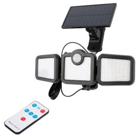   Entac Napelemes Műanyag Fali lámpa 15W SMD 3 fej levehető szolárpanel