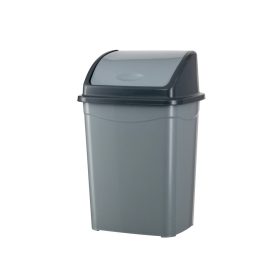   Planet Billenőfedeles szemetes kuka, műanyag, szürke/antracit 4 L