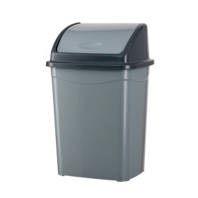   Planet Billenőfedeles szemetes kuka, műanyag, szürke/antracit, 26 L