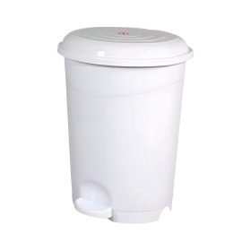   Planet Pedálos szemetes kuka, műanyag, LUXURY fehér, kivehető kosárral, 12L NO3