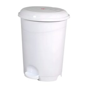   Planet Pedálos szemetes kuka, műanyag, LUXURY fehér, kivehető kosárral, 22L NO4