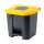 Planet Szelektív hulladékgyűjtő konténer, műanyag, pedálos, antracit/sárga, 30L