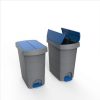 Planet Pelikán Slim pedálos szemetes eco antracit színű, piros fedéllel 60L