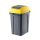 Planet Hippo Billenős Szelektív hulladékgyűjtő szemetes, műanyag, antracit/sárga, 50L