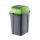 Planet Hippo Billenős Szelektív hulladékgyűjtő szemetes, műanyag, antracit/zöld, 50L